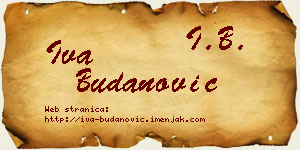 Iva Budanović vizit kartica